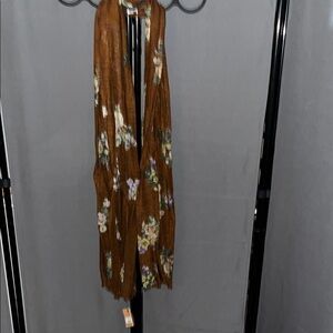 Patricia Nash Brown Floral Scarf